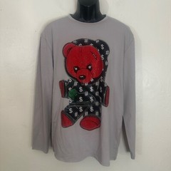 Jeweled Teddy Long Sleeve T Shirt XL Gently worn 95% cotton / 5% spandex