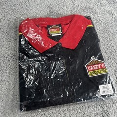 Casey’s General Store Black 100% Cotton Polo Employee Work Shirts Adult SZ 2XL