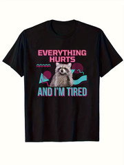 Men’s Casual Black Graphic Print T-Shirt – “I Paused My Game to Be Here” Slogan