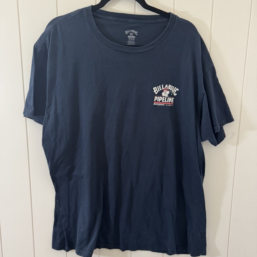 Billabong Pro Pipeline Hawaii T Shirt Men’s Large Blue Graphic Surf Tee