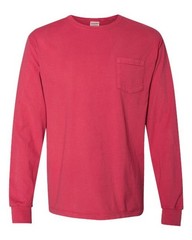 ComfortWash by Hanes Unisex Garment-Dyed Long Sleeve T-Shirt With a Pocket – GDH