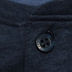 Left Coast Tee NWOT Reversible Long Sleeve Henley T-Shirt Size XL in Blue Cotton