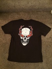 Authentic WWF Stone Cold Austin Cleveland 3:16 Browns Shirt Sz L Smoking Skull