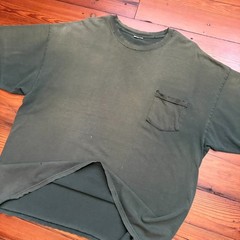 Vintage Gradient Sun Faded Pocket T-Shirt Men’s Size XL Green WIP Work Worn