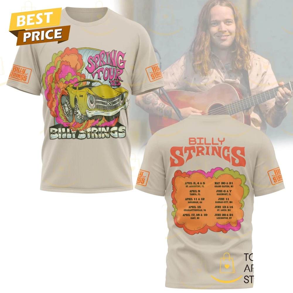 Billy Strings Spring Tour 2025 3D T-Shirt AOP 2 Side S-5XL UR956