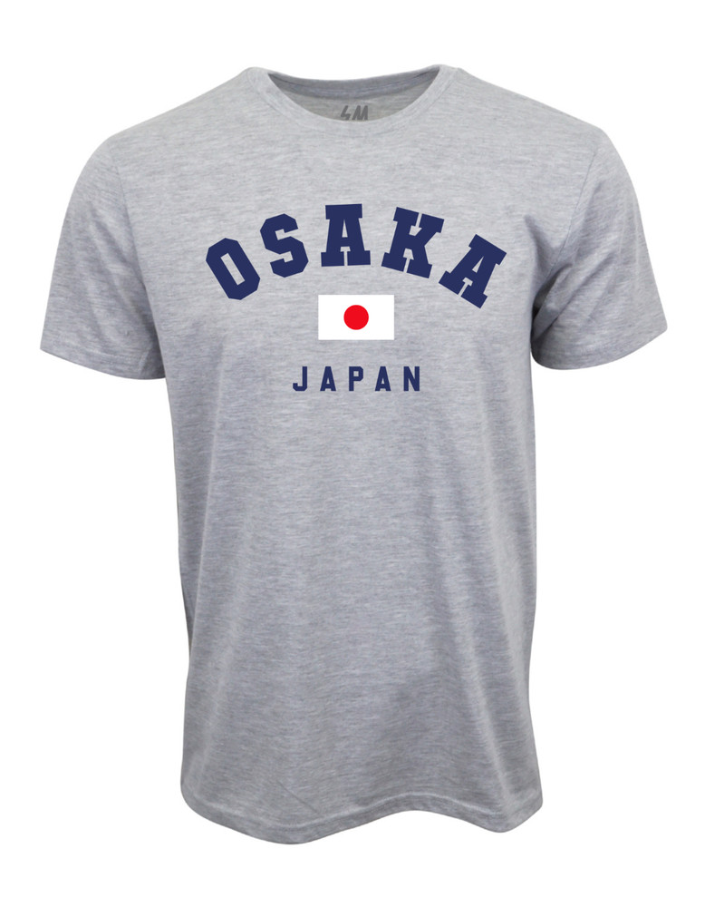 OSAKA JAPAN GRAPHIC T-SHIRT GRAY HEATHER