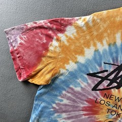 Vintage Stussy Shirt Mens XL Tie Dye Distressed Y2K Surf World Tour City Tee