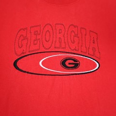 VINTAGE SPIKE’S SPORTS Men’s XL Red Embroidered NCAA Georgia Bulldogs T-Shirt