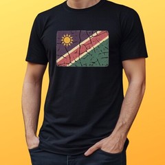 Mens Namibia Motif Cotton T-Shirt Size S to 5XL