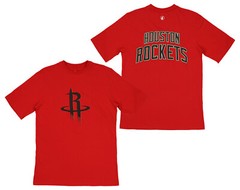 FISLL NBA Men’s Houston Rockets Team Color, Name and Logo Premium T-Shirt