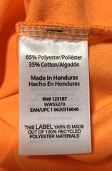 NEW Wrangler Workwear Men’s Hi-Vis Orange Long Sleeve Pocket T-Shirt Size Large