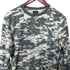 MIL-TEC Camo Long Sleeve T Shirt Adult Medium Military Tactical Woodland