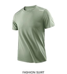 Men’s Quick Dry Sports T Shirt Breathable Running Gym Hiking Fishing Short Sleev