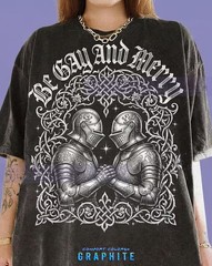 Be Gay And Merry Knights LGBTQ Pride Comfort Tee