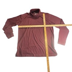 Architect Men’s Long Sleeve Burgundy Turtleneck Shirt Size Large