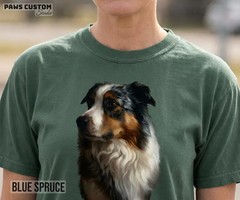 Custom Pet Portrait Comfort Tee Personalized Dog Cat Photo