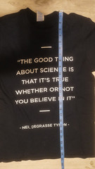 NEIL DEGRASSE TYSON QUOTE T-SHIRT BLACK SIZE SMALL MUSEUM OF NATURAL HISTORY