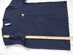 Humants Men’s Large Workwear /Outdoor Jersey Pocket Tee Navy Blue heather Cotton