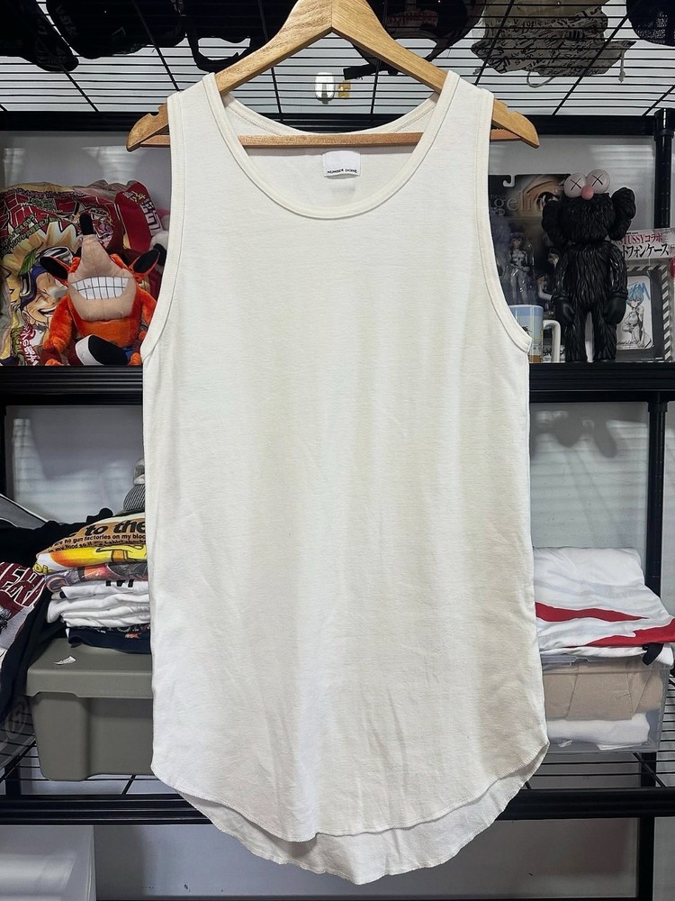 Number (N)ine — Plain Ribbed Tank Top Off-White