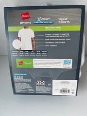 Hanes Sport X-temp 5 Tagless T-Shirts White Size Large