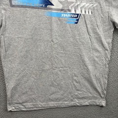 Vintage Starter T Shirt Mens XL VTG 90s Sports Tee Gray Crewneck Spell Out Logo