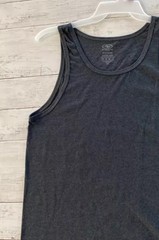 Athletic Works Mens Round Neck Black Heather DriWorks Active Tank Top S 34-36