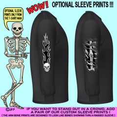1970 Hot Rod Muscle Car Outlaw Gasser Drag Race Cartoony Skeleton T-shirt OM14