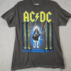 ACDC Shirt MENS Small BLACK CASUAL WHO MADE WHO CONCERT 86 TOUR ROCK MUSIC NWT