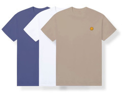 Chinatown Market Smiley Badge T-Shirt 3-Pack White | Future Dusk | Oat Milk