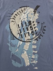 Express T-Shirt Men XS Graphic Blue Tee.#46813