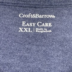 Croft & Barrow Easy Care Henley Long Sleeve Knit Top Men XXL Blue