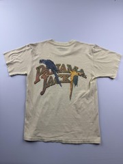 Vintage Panama Jack Shirt Mens Medium Beige Parrot Graphic Tee Tropical USA VTG