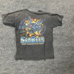 7.62 Design T-Shirt Mens Size XL Faded Black Distressed US Navy Seabees Military