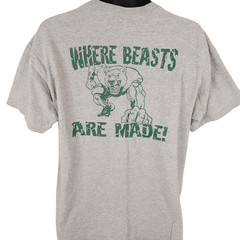 The Cave Bodybuilding T Shirt Mens Size Large Gray Where Beasts Are Made