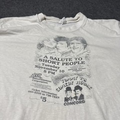 VTG 80s Concord Play Tshirt A Salute to Short People Mens L Retro Indie