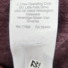 J Crew Factory Mens Washed Jersey Short Sleeve Tee 2X Heather Purple/Plum