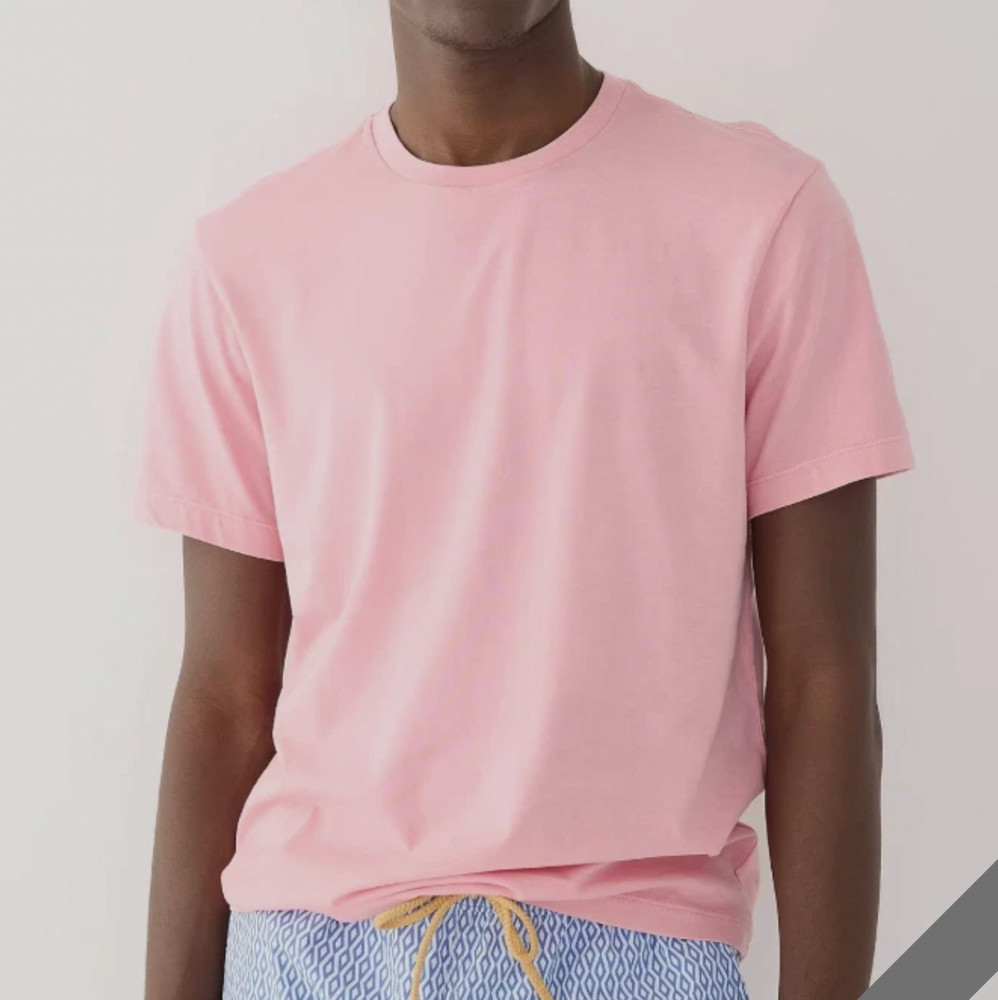 J CREW Men’s Broken-in Short Sleeve T-Shirt in Coral Mist Pink size Medium