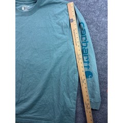 Carhartt Graphic T-Shirt Mens 2XL Green Long Sleeve Loose Fit Logo TK0231-M