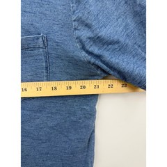 Faherty Indigo Dyed Pocket T-Shirt Mens Large Blue Short Sleeve Cotton Tee