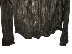 Men’s All Saints LORRIMER LEATHER SHIRT jacket overshirt XL (ref69)
