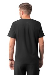 Adar Addition Scrubs For Men – Modern Multi Pocket V-Neck Scrub Top