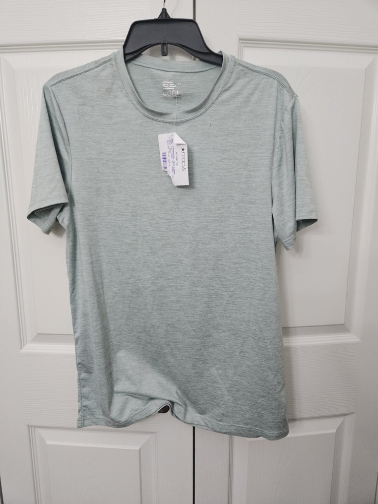 32 DEGREES COOL MEN’S SHORT SLEEVE CREW NECK SHIRT Medium Green NWT