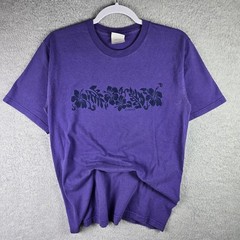 Vtg Hawaii Floral T Shirt Mens Small Purple Beach Hawaiian Resort Island