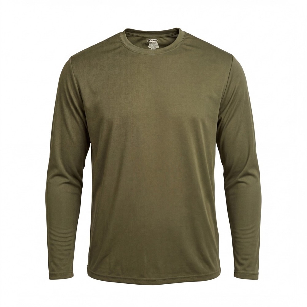 Marine Performance and Military-Style Long Sleeve T-Shirt – 100% Polyester – New