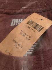 Duluth Trading Co Men’s Short Sleeve Long Tail T-Shirt Size XL Maroon