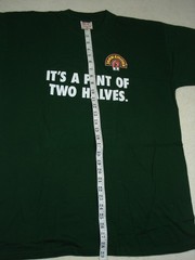 John Smiths Vintage 90s Tee Shirt Football Rugby Game Of Two Halfes Green New