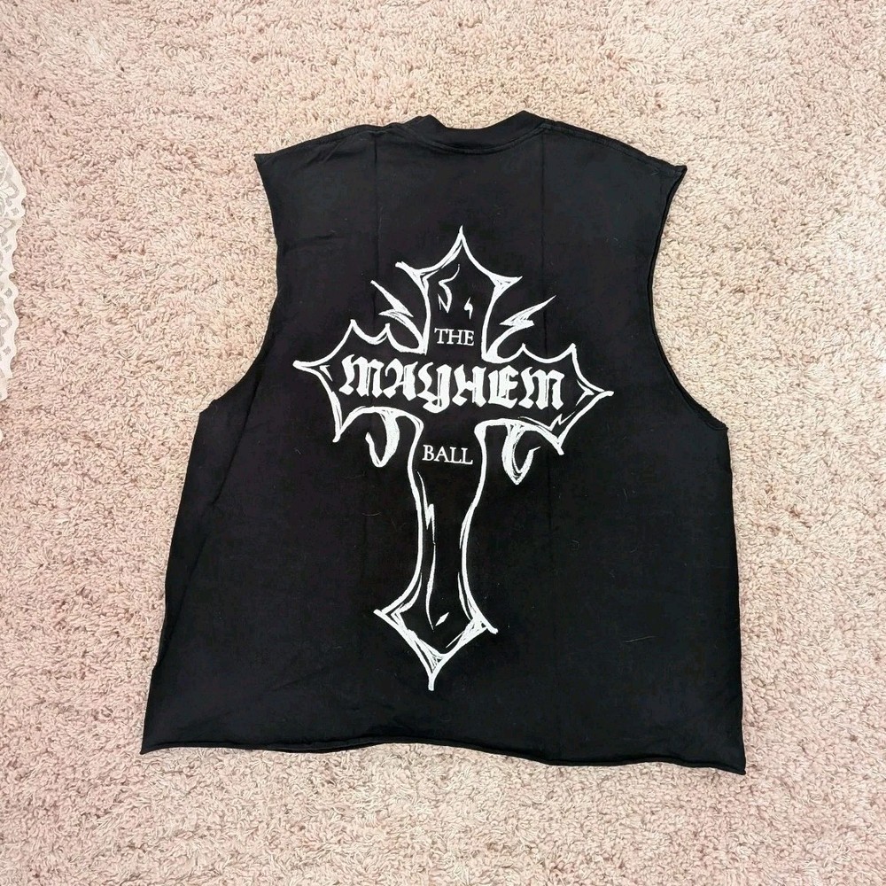Lady Gaga Mayhem Ball Tour 2025/2026 Black Sleeveless Graphic Tee XL