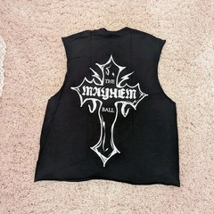 Lady Gaga Mayhem Ball Tour 2025/2026 Black Sleeveless Graphic Tee XL