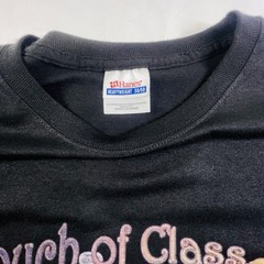Hanes Heavyweight 50/50 “ Touch Of Class” Black T-Shirt Size Large NWOT
