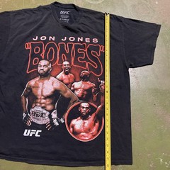 XL Jon Bones Jones UFC Fighting MMA Boxing Black Shirt GOAT Streetwear